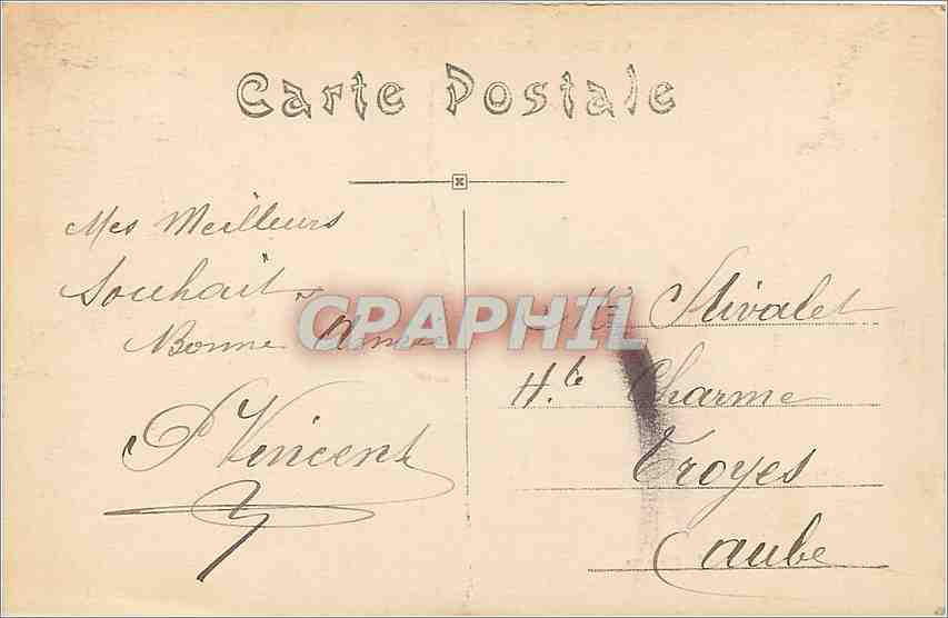 CPA Le Rocher de Cornillon aux Neuf Ponts  — Rückseite