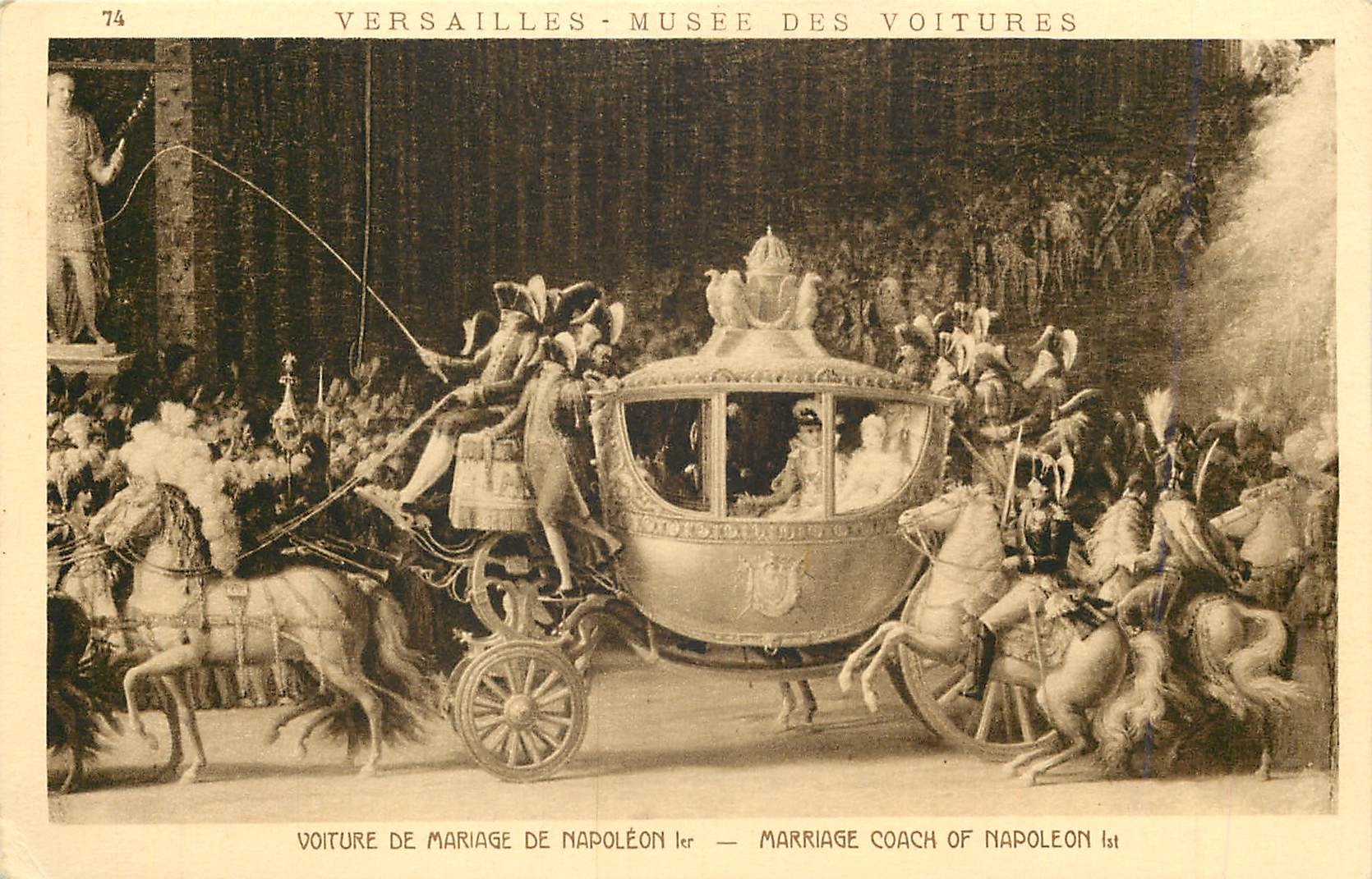 CPA Versailles Musee des Voitures Voiture de mariage de Napoleon 1st 