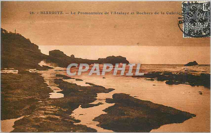CPA Biarritz La Promontoire de l'Atalaye et Rocher 