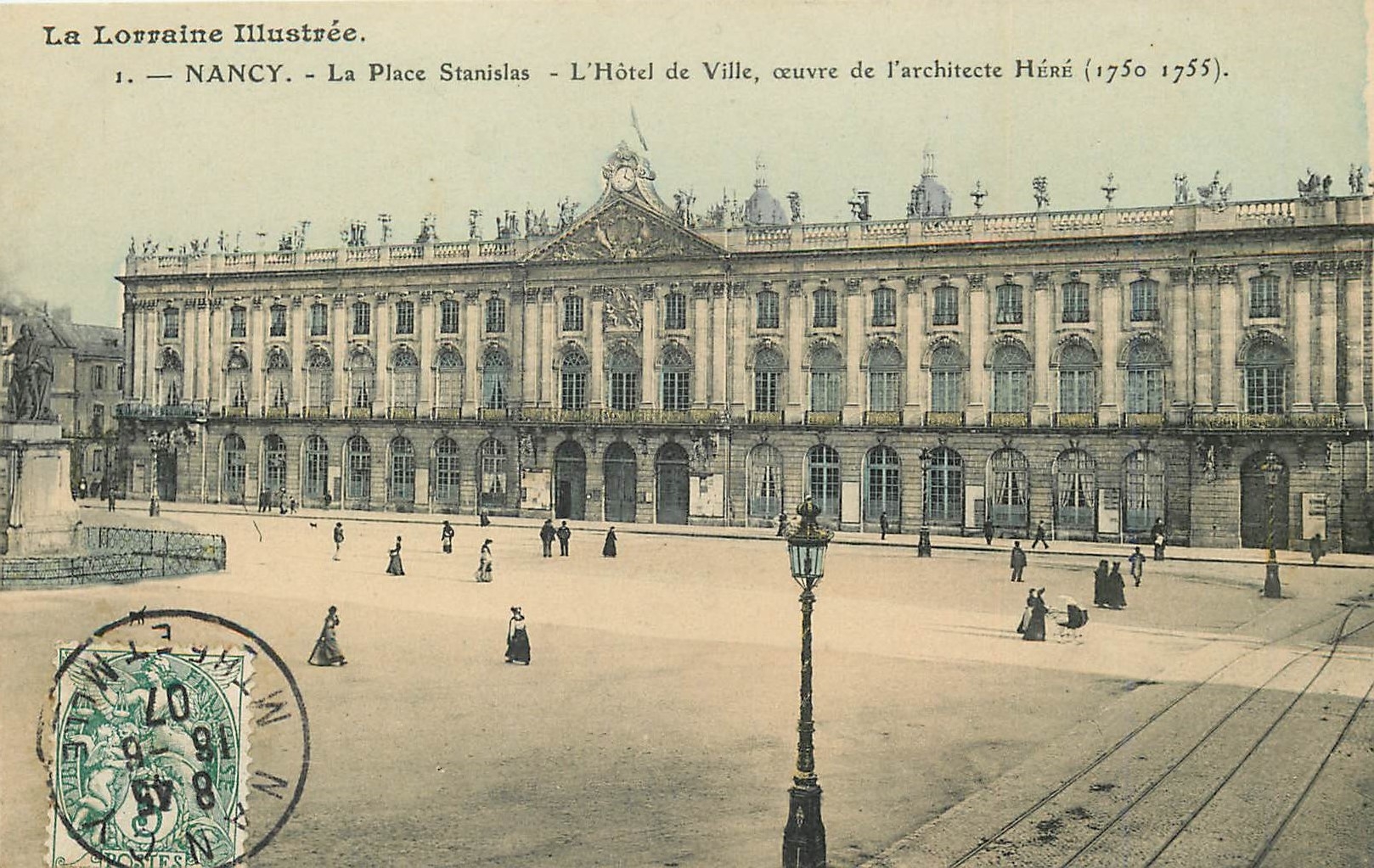 CPA Nancy La Place Stanislas L'Hotel de Ville 