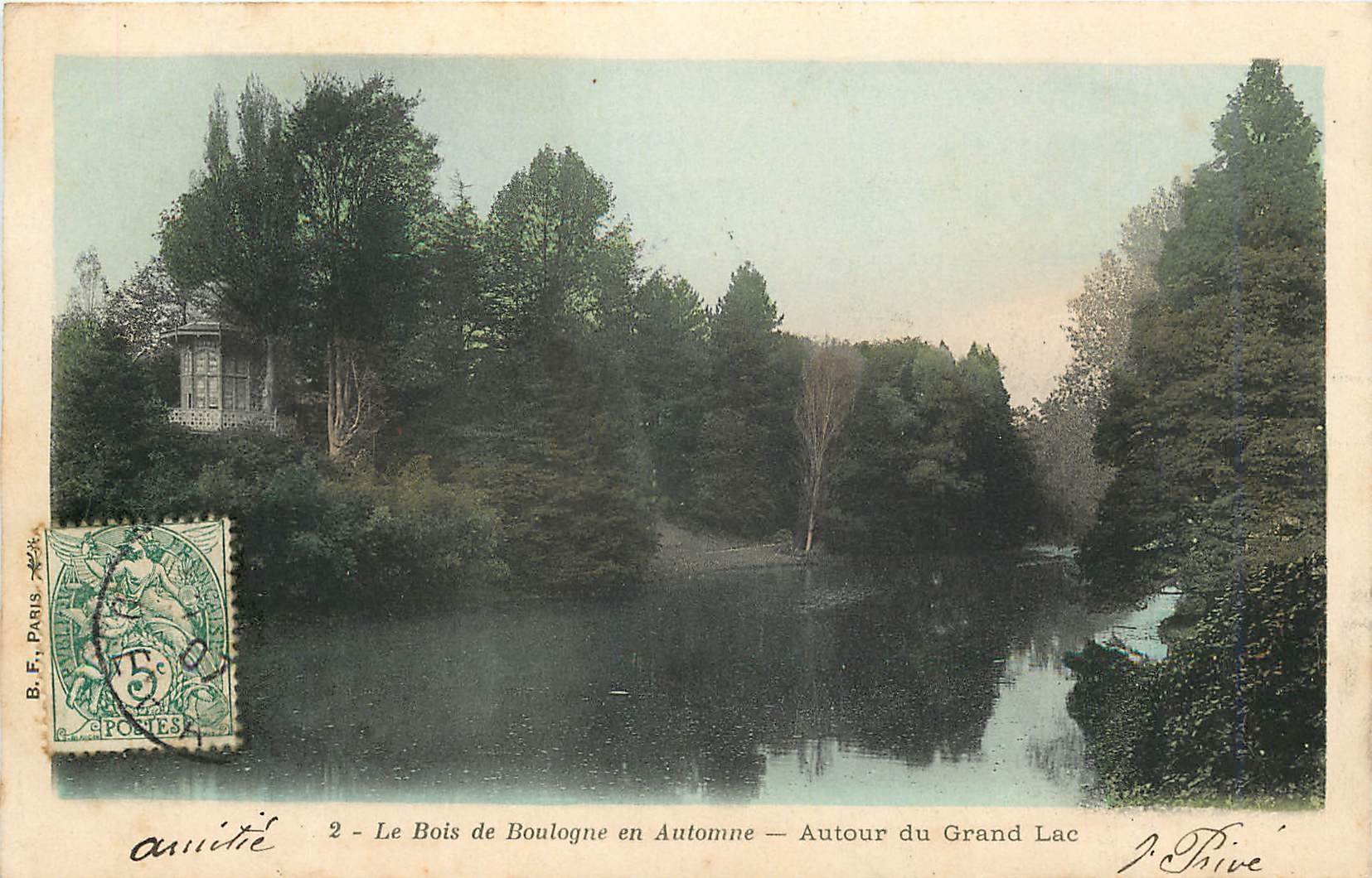 CPA Le Bois de Boulogne en Automne Autour du Grand Lac 