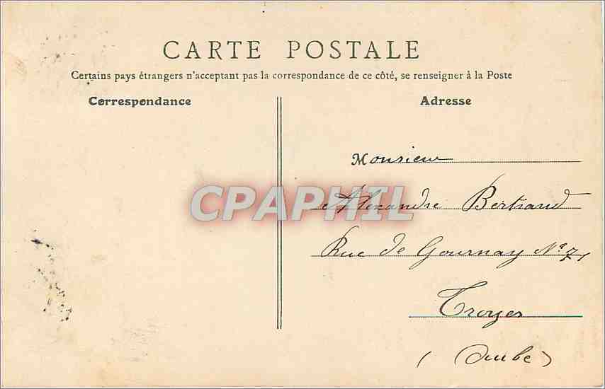 CPA Le Bois de Boulogne en Automne  — Rückseite