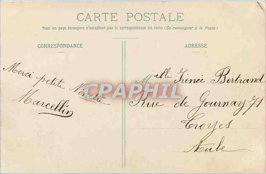 CPA Un Bunsoir  — Rückseite