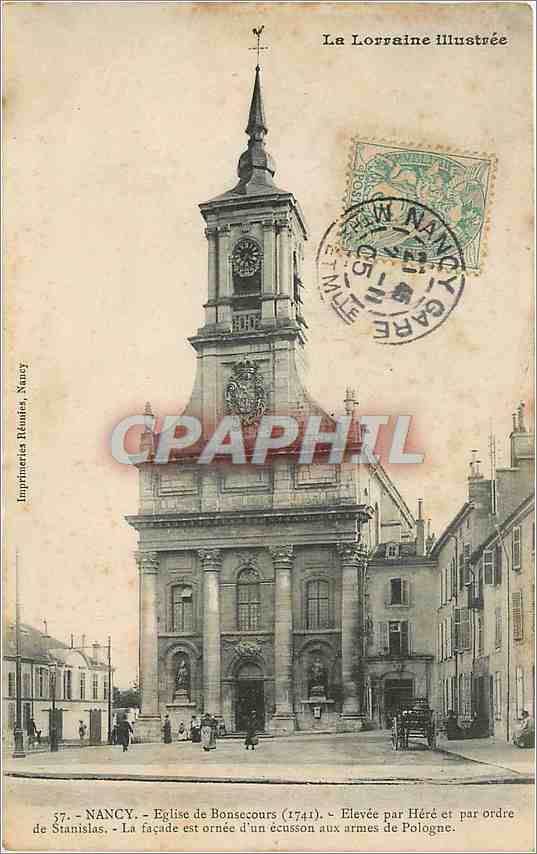 CPA Nancy Eglise de Bonsecours Elevee par Here et par ordre de Stanislas 