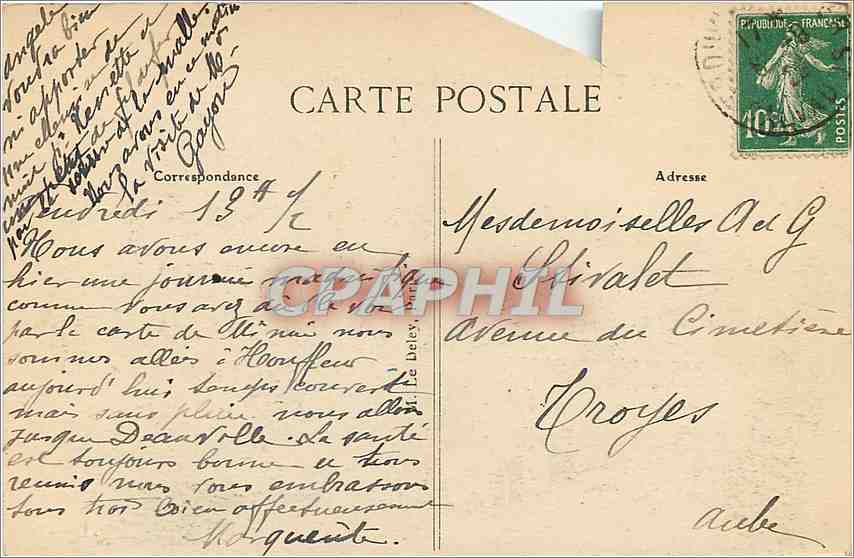 Trouville — Un Beau Coin de Plage — G.F. Le Havre, n°262 — Verso