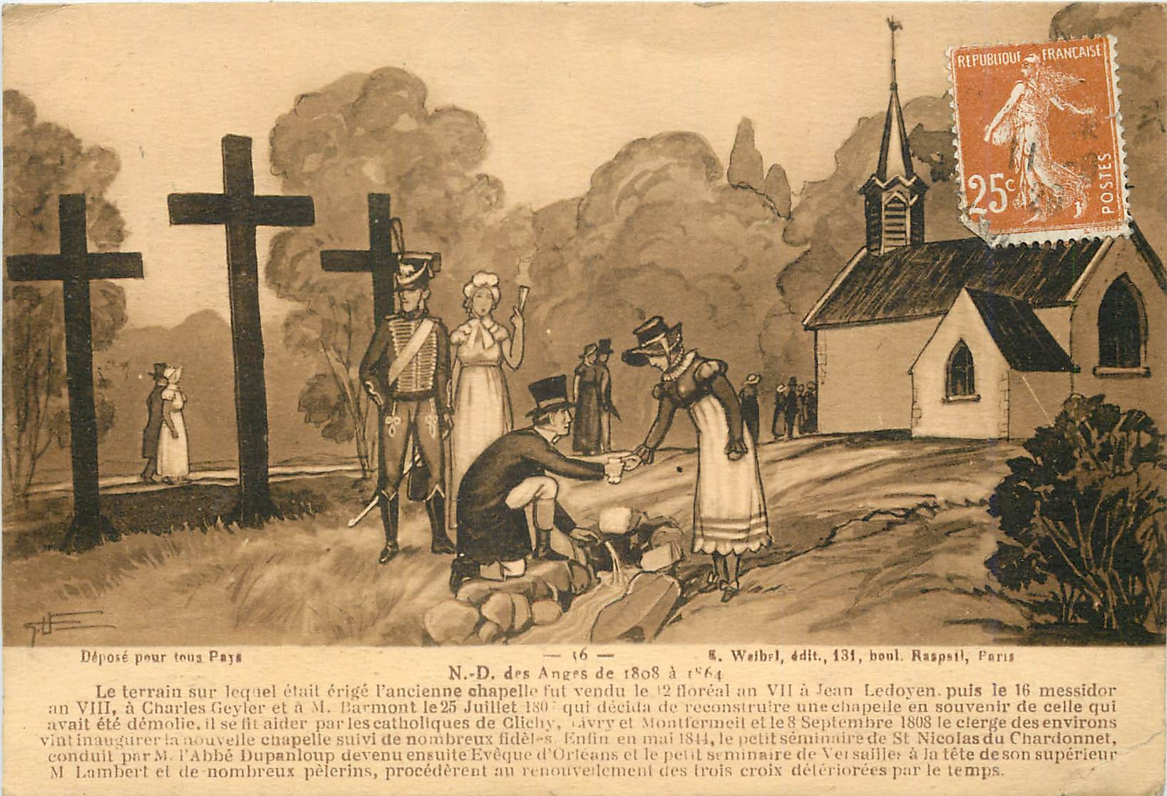 CPA ND des Anges de 1808 Le terrain sur lequel etait erige l'ancienne chapelle 