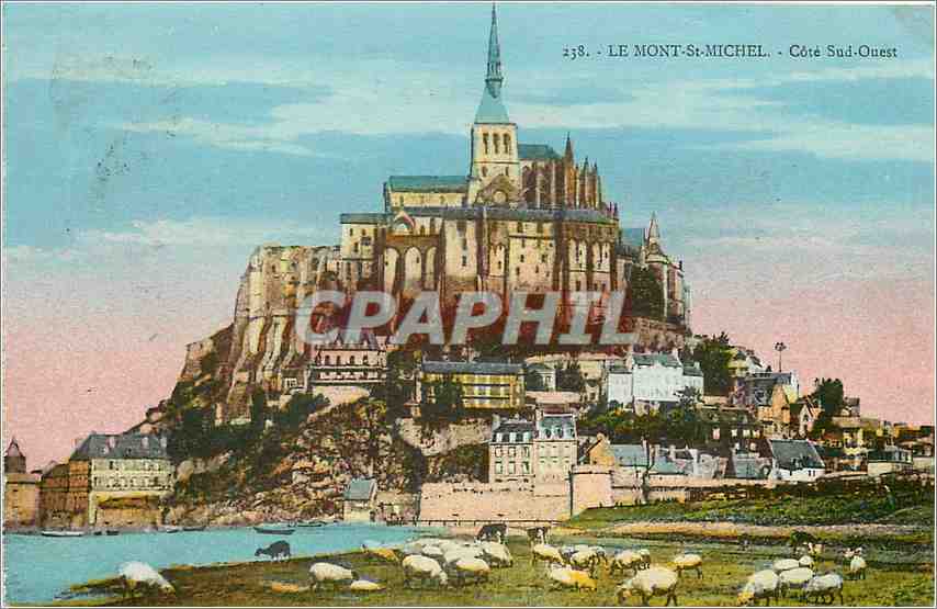 CPA Le Mont St Michel Cote Sur Ouest 