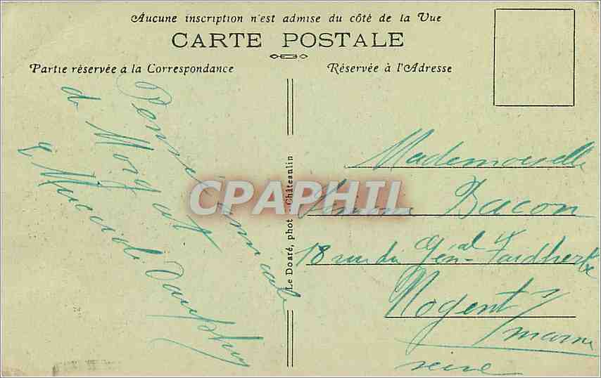 CPA Morgat Les Aiguilles du Portzic  — Rückseite