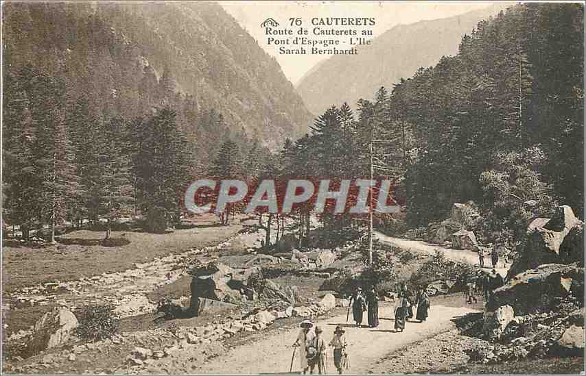 Route de Cauterets au Pont d'Espagne — Sarah Bernhardt — n°76