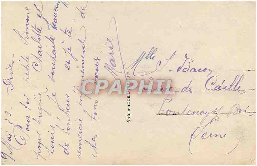 CPA Porte Bonheur Fleurs — Back