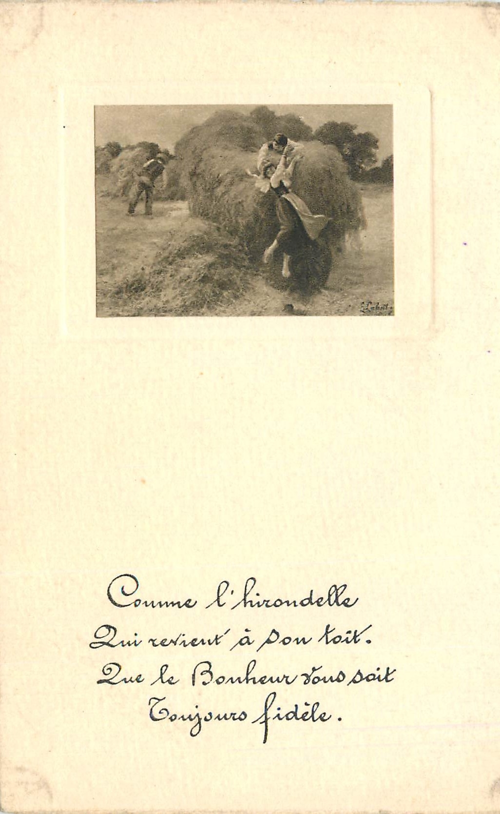 CPA Comme l'hirondelle Fenaison
