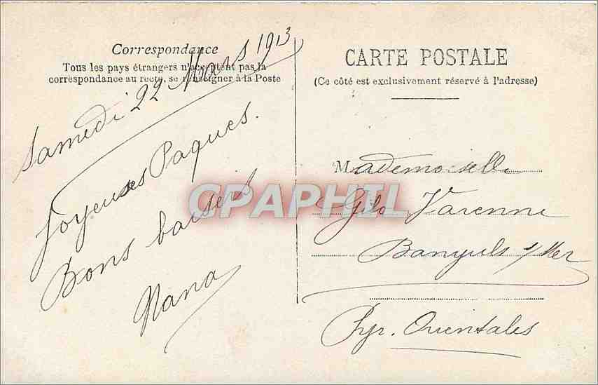 CPA Toutou Grand Pere Enfant Chien — Rückseite