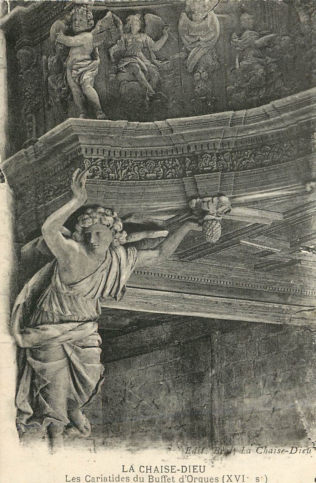 CPA La Chaise Dieu Les Cariatides du Buffet d'Orgues 