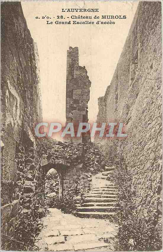 Auvergne — Schloss Murols, der große Zugangsstiege — I. Gouttefancens, Verlag (P.-de-D.)