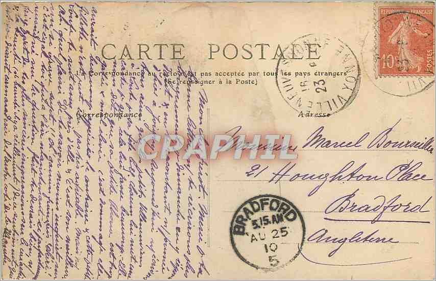 CPA Villeneuve sur Yonne Porte de Sens Cote Interieure  — Back