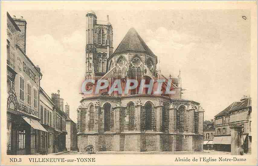 CPA Villeneuve sur Yonne Abside de l'Eglise Notre Dame 