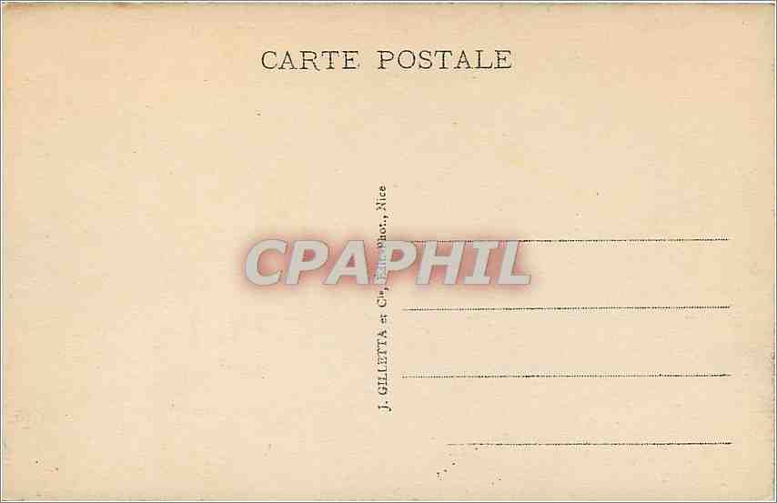 CPA Cote d'Azur a vol d'aeroplane de Nice a Menton  — Verso