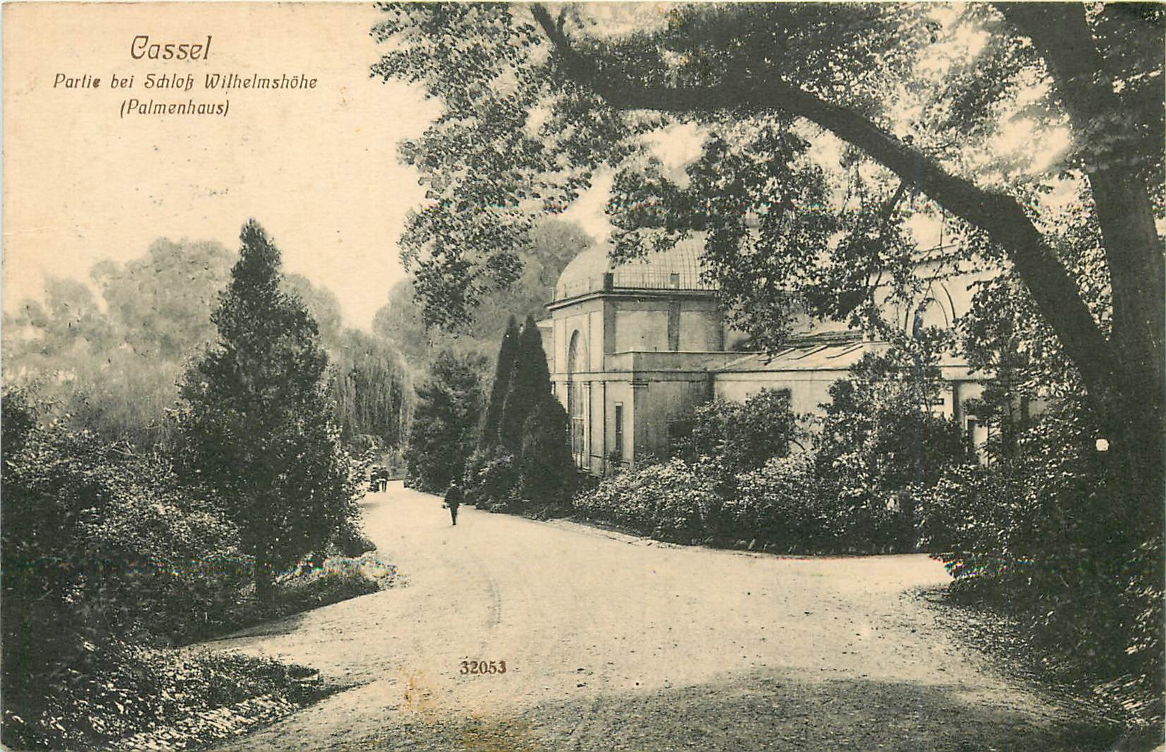 CPA Cassel Partie bei schloss Wilhelmshohe 