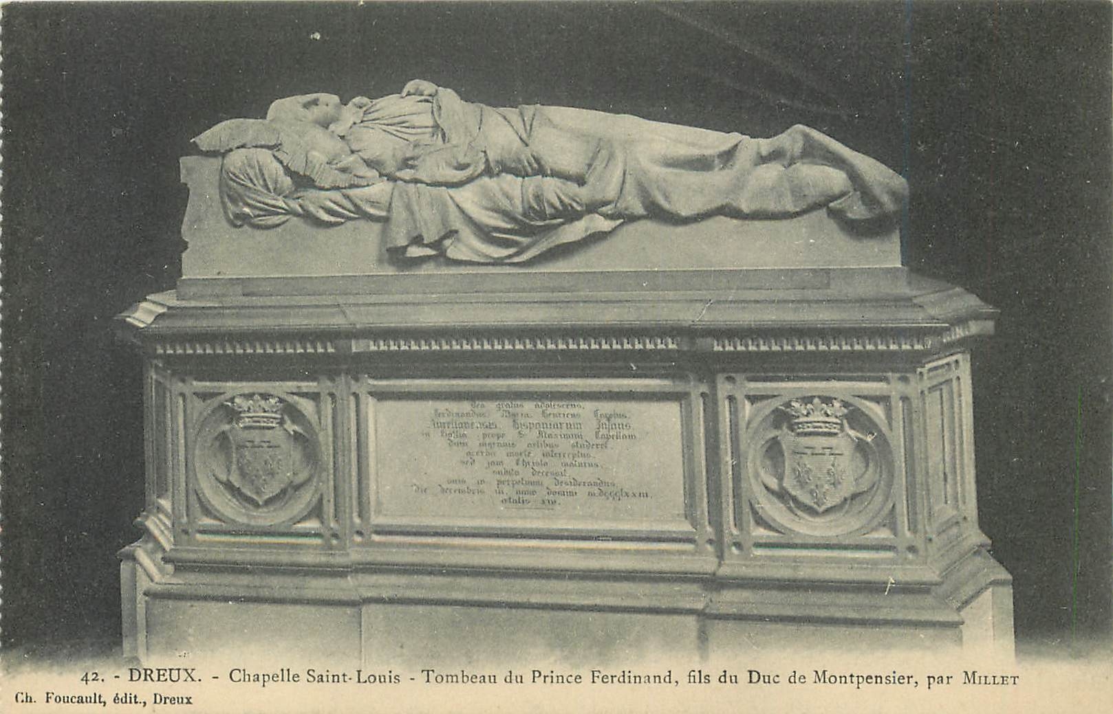 Dreux - Chapelle Saint-Louis - Tombeau du Prince Ferdinand, fils du Duc de Montpensier, par MILLET