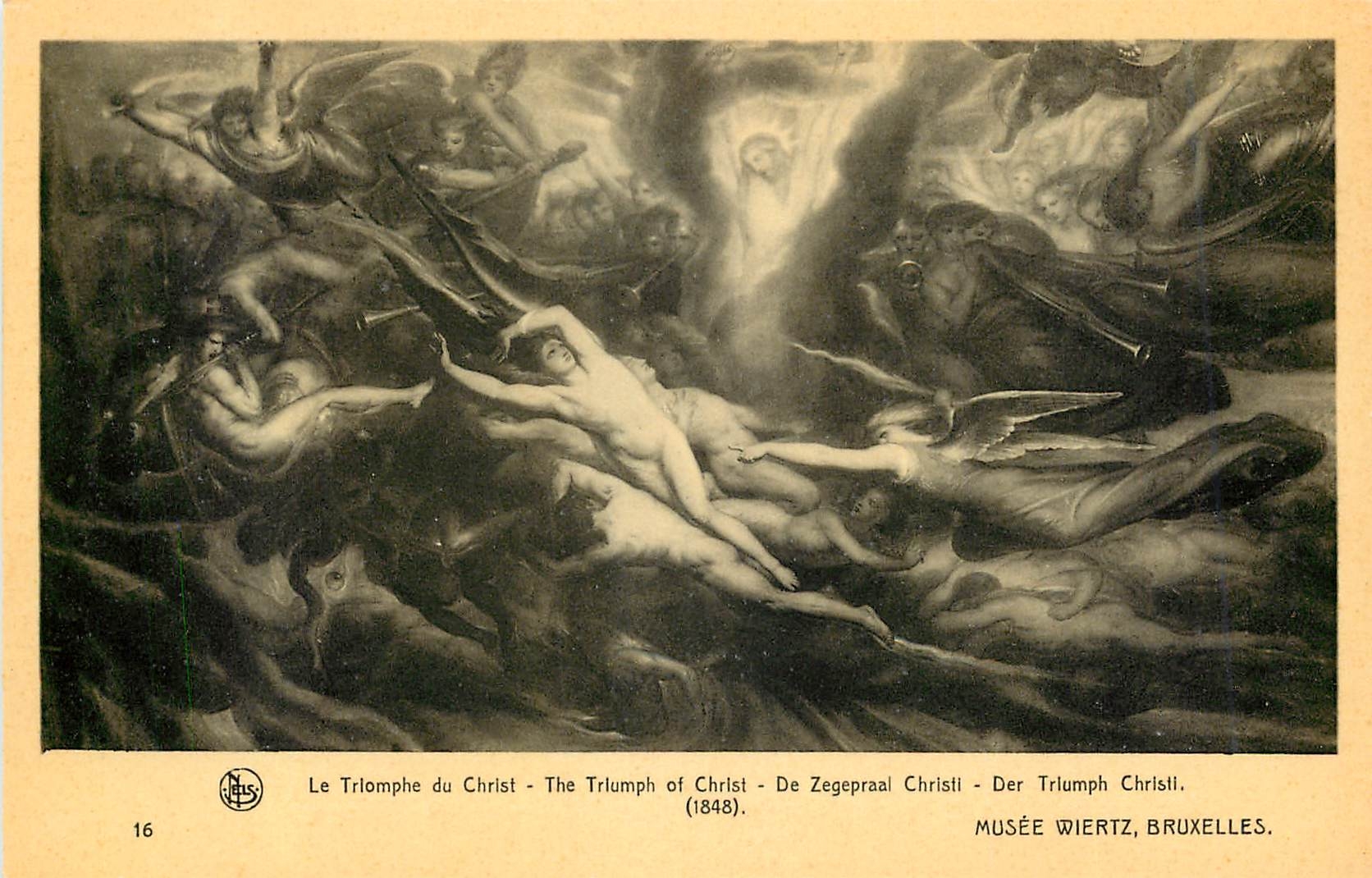 CPA Le Triomphe du Christ Musee Wiertz Bruxelles 