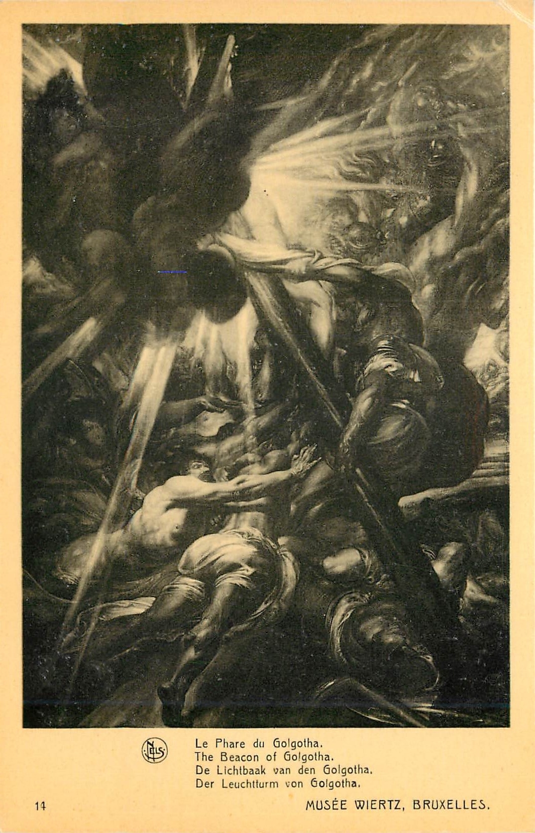 CPA Le Phare du Golgotha Musee Wiertz Bruxelles 