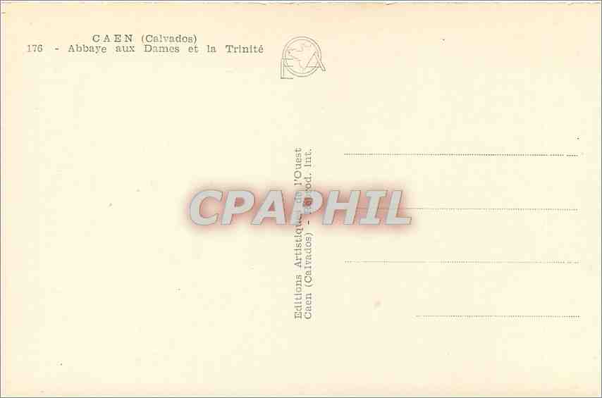 CPM Caen Calvados Abbaye aux Dames et la Trinite  — Rückseite
