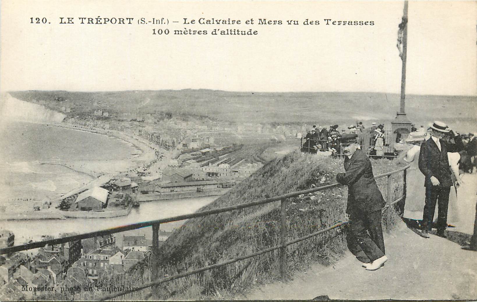 CPA Le Treport Le Calvaire et Mers vus des Terrasses 