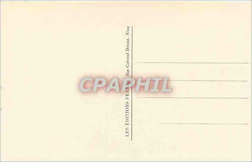 CPA Cannes Le Mont Chevalier  — Verso
