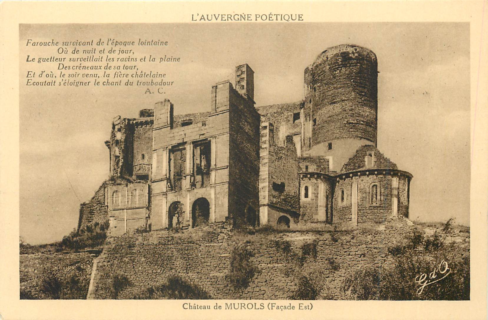 CPA Chateau de Murols Facade Est 