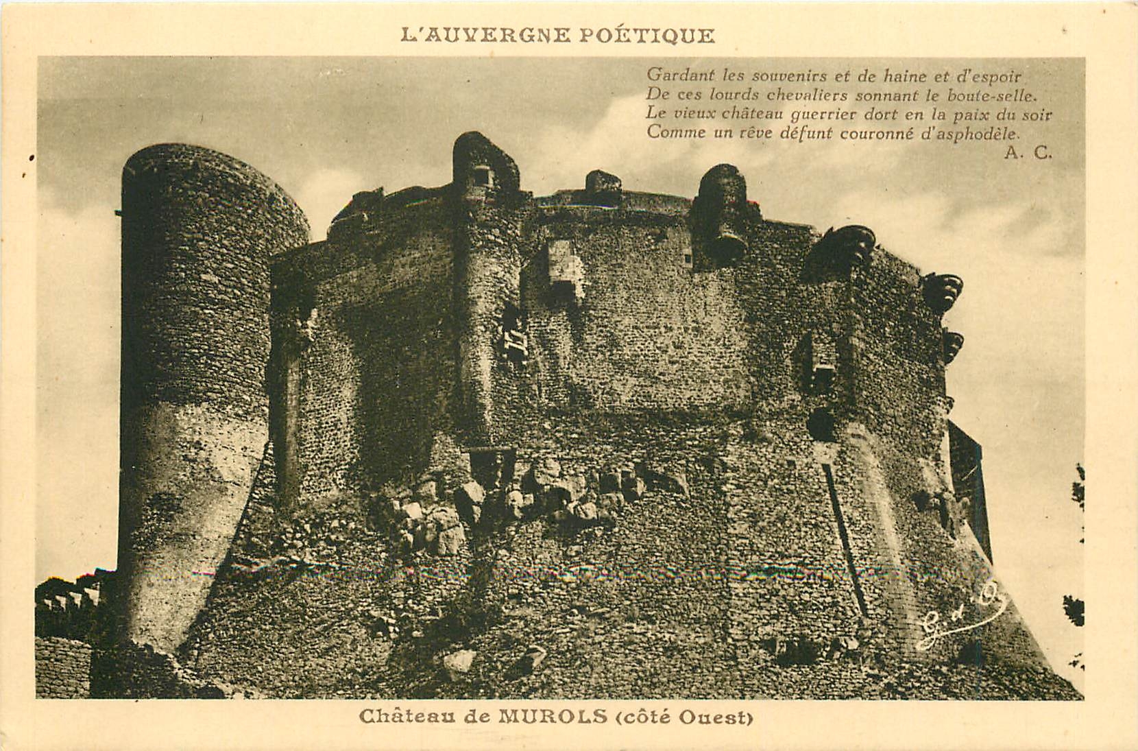 CPA Chateau de Murols Cote Ouest 