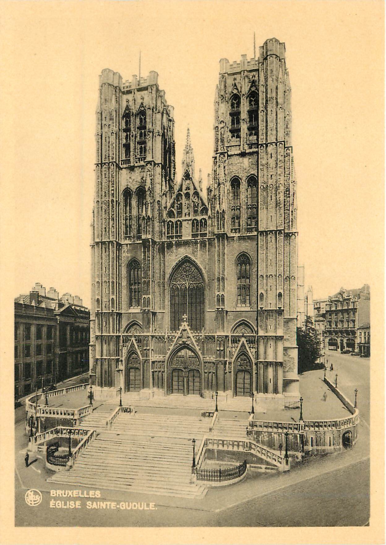 CPA Bruxelles Eglise Sainte Gudule 
