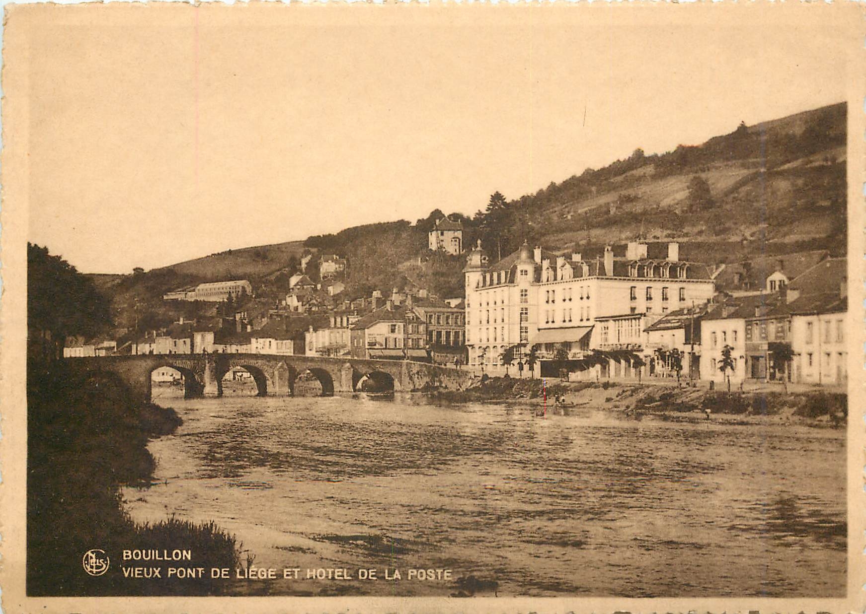 CPA Bouillon Vieux Pont de Liege et Hotel de la Poste 