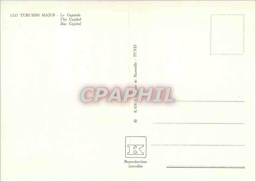CPM Tuburbo Majus Le Capitole  — Rückseite
