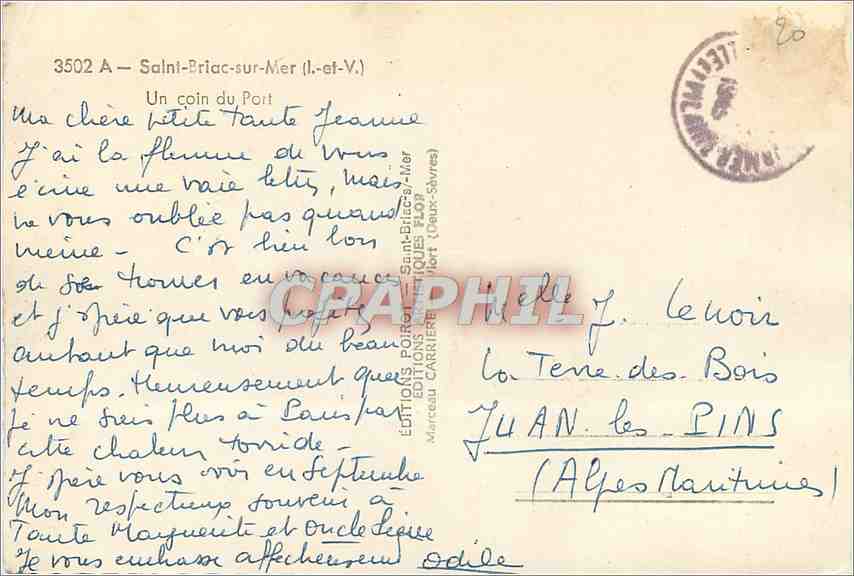 Un coin du Port — Saint-Briac-sur-Mer — Éditions Poiriot — Rückseite