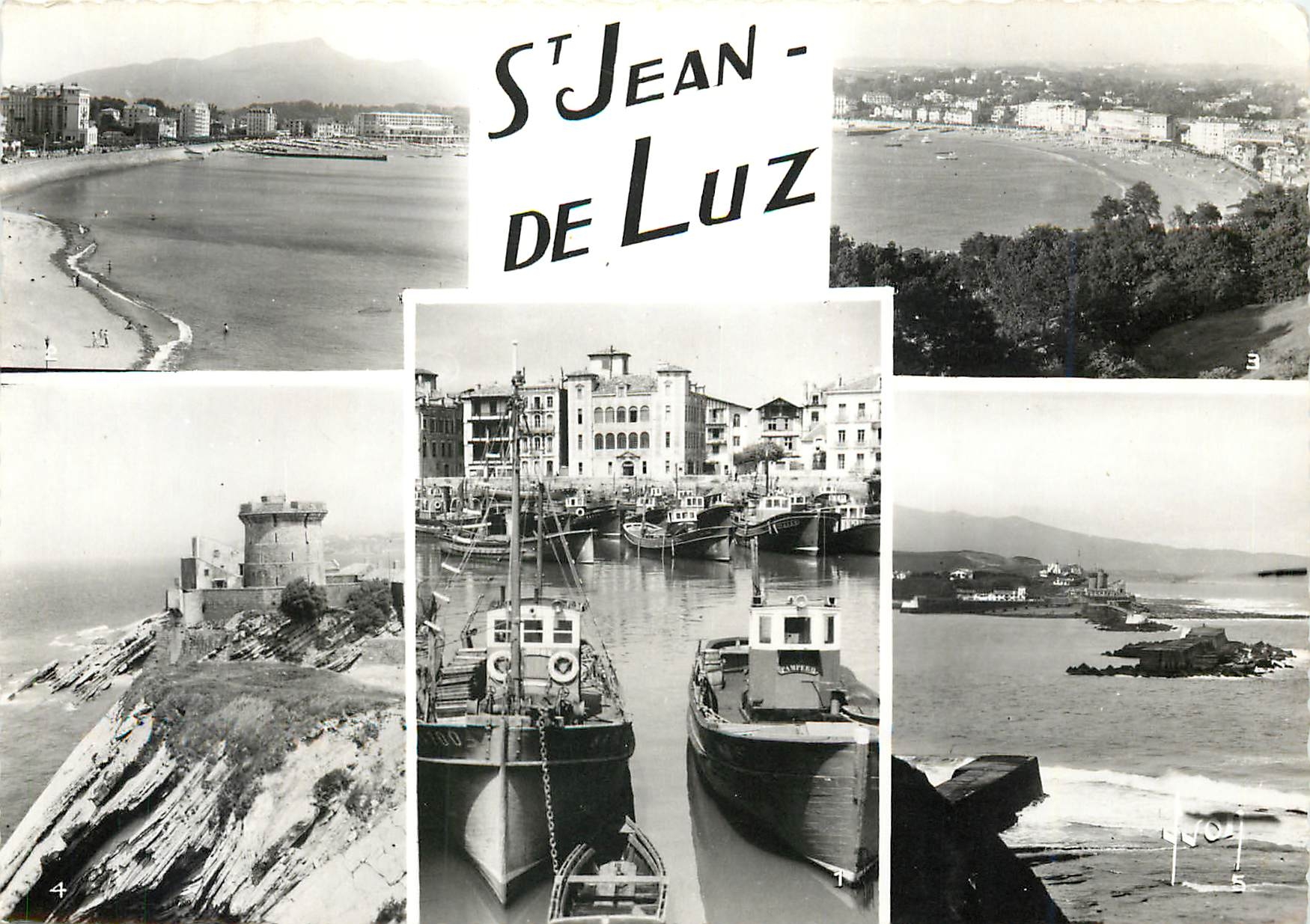 CPM St Jean de Luz Le port et la Maison de l'Infante Bateaux