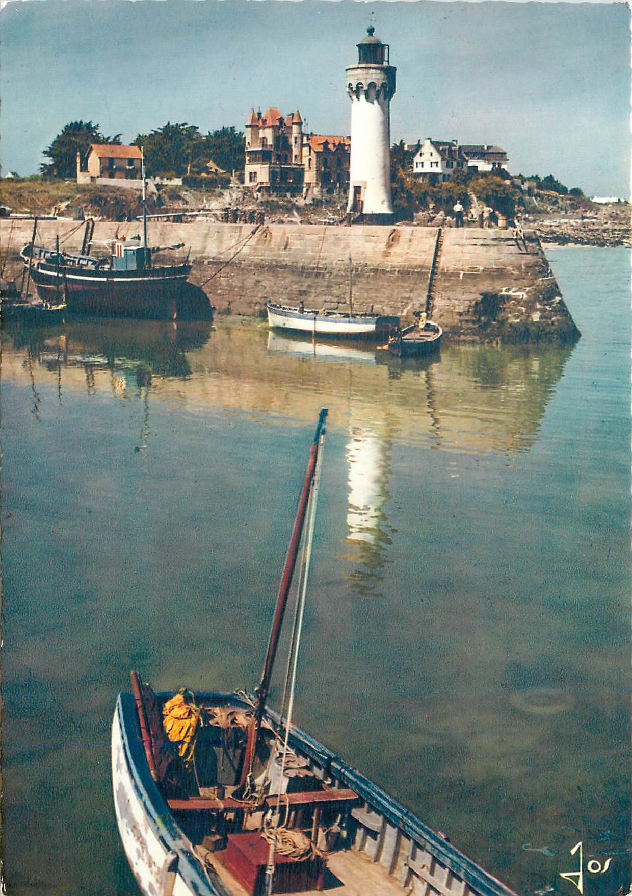 CPM Quiberon Morbihan Le Phare et la Digue de Port Haliguen 
