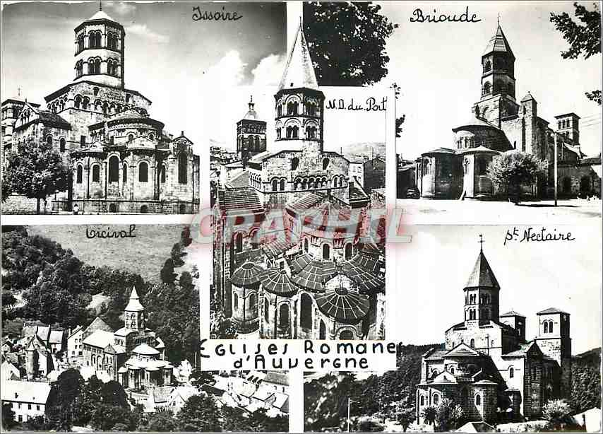 CPM Eglises Romane d'Auvergne Issoire Brioude St Nectaire