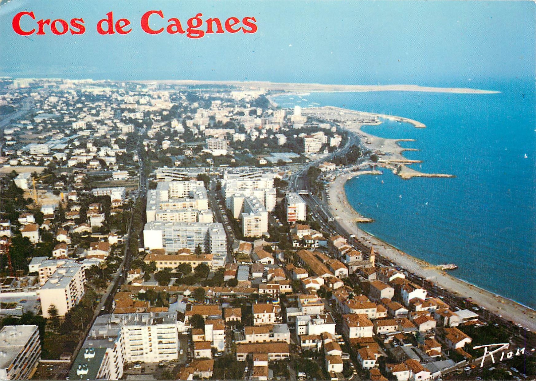 CPM Cros de Cagnes Vue generale et Port St Laurent Vue aerienne 
