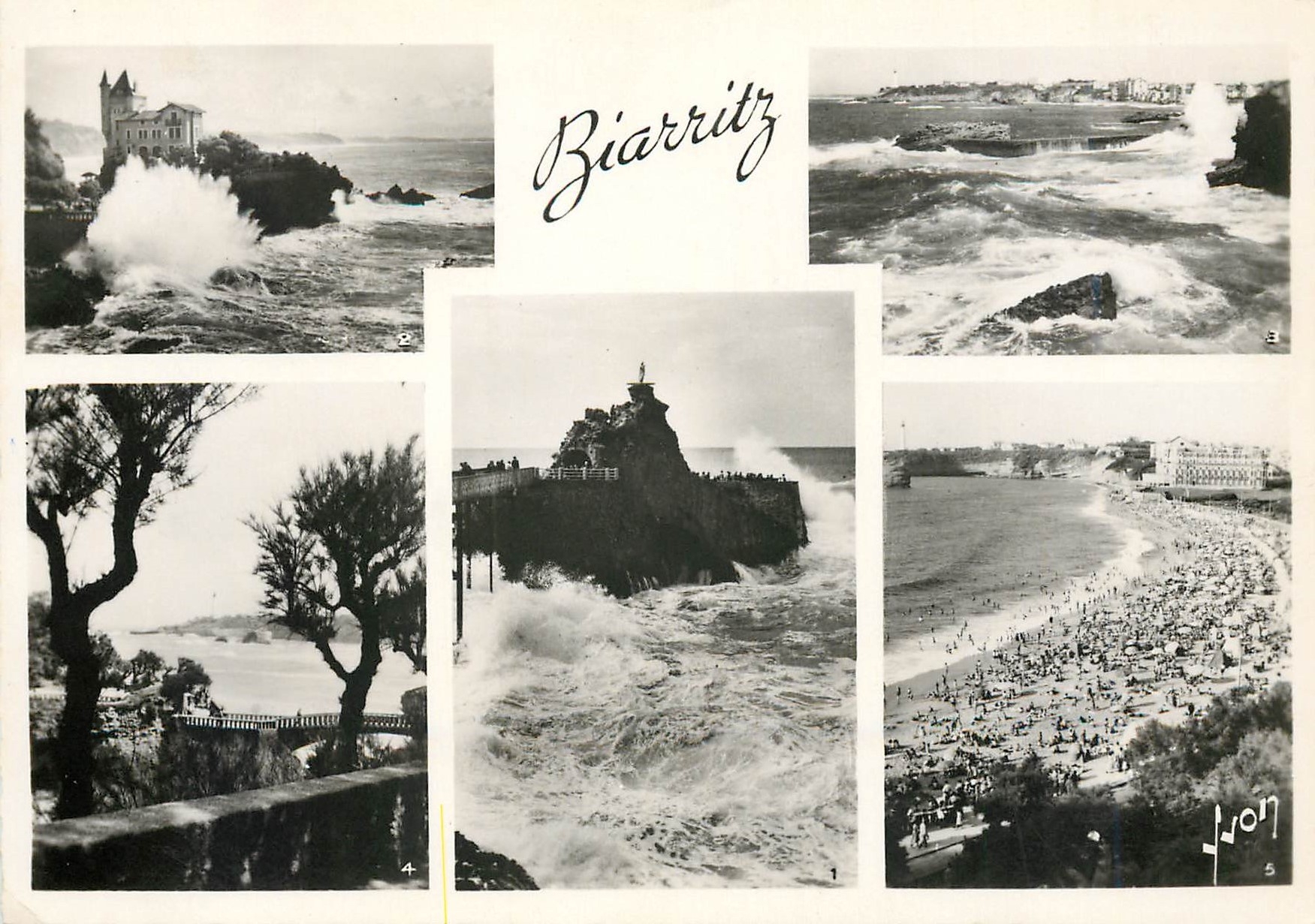 CPM Biarritz B Pyr Le Rocher de la Vierge Le Chateau Basque 