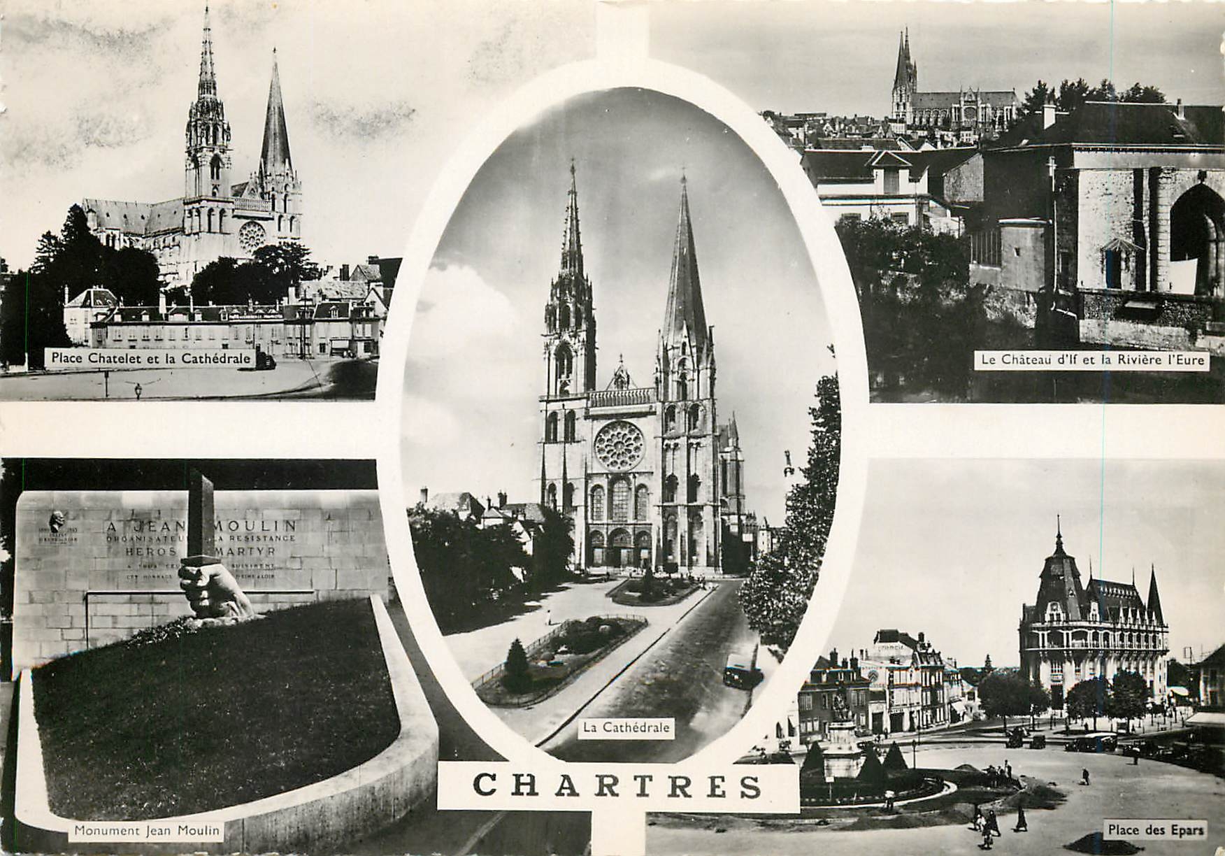 CPM Chartres Place Chatelet et la cathedrale Le château d'IF