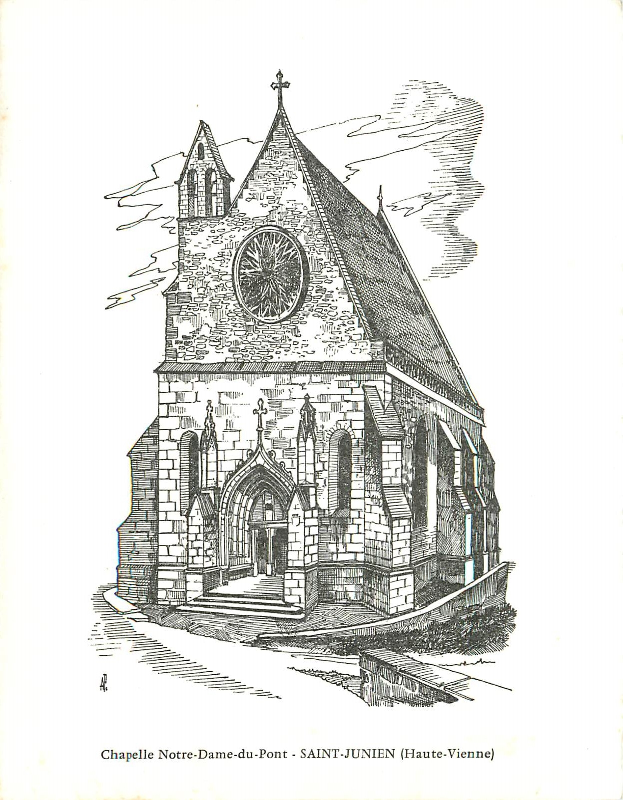 CPM Chapelle Notre Dame du Pont Saint Junien Haute Vienne 
