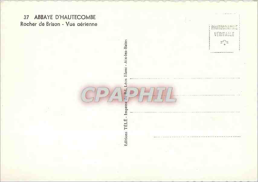 CPM Abbaye d'Hautecombe Rocher de Brison Vue aerienne  — Rückseite
