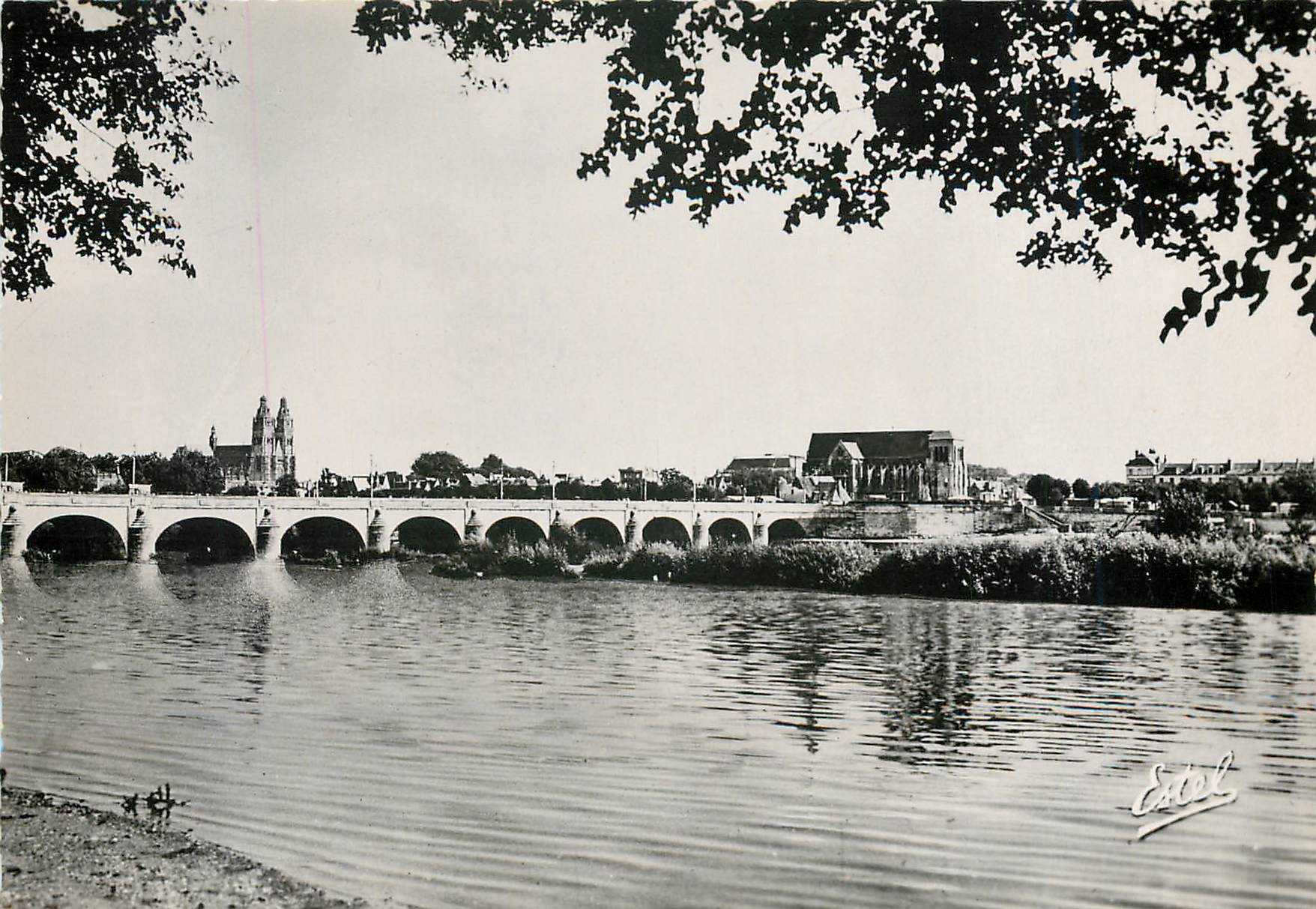 CPM Tours Vue generale La celebre Pont de Pierre 