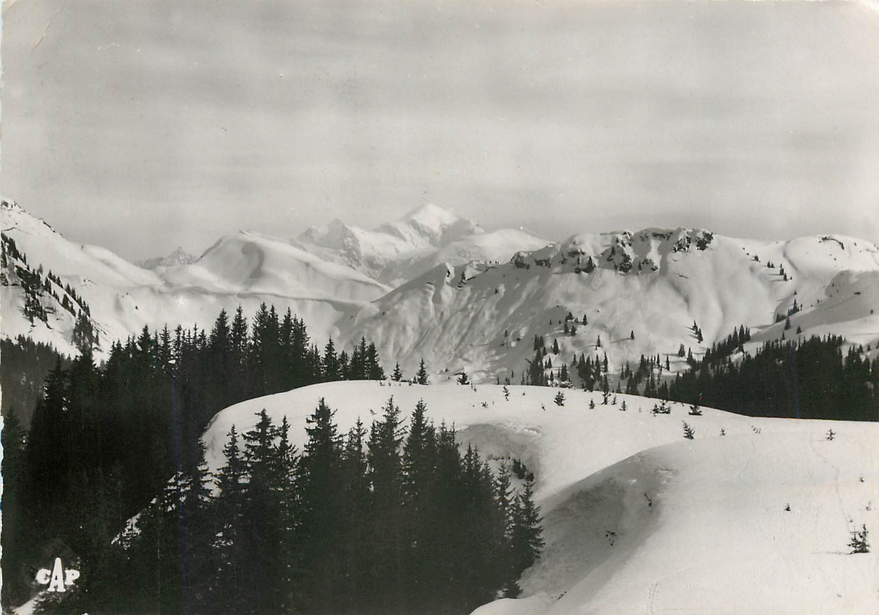Sommet du Plenay - Le Mont-Blanc et Ranfolly — Morzine (Haute-Savoie) - alt. 1000 m. — C.A.P. (Série 65)