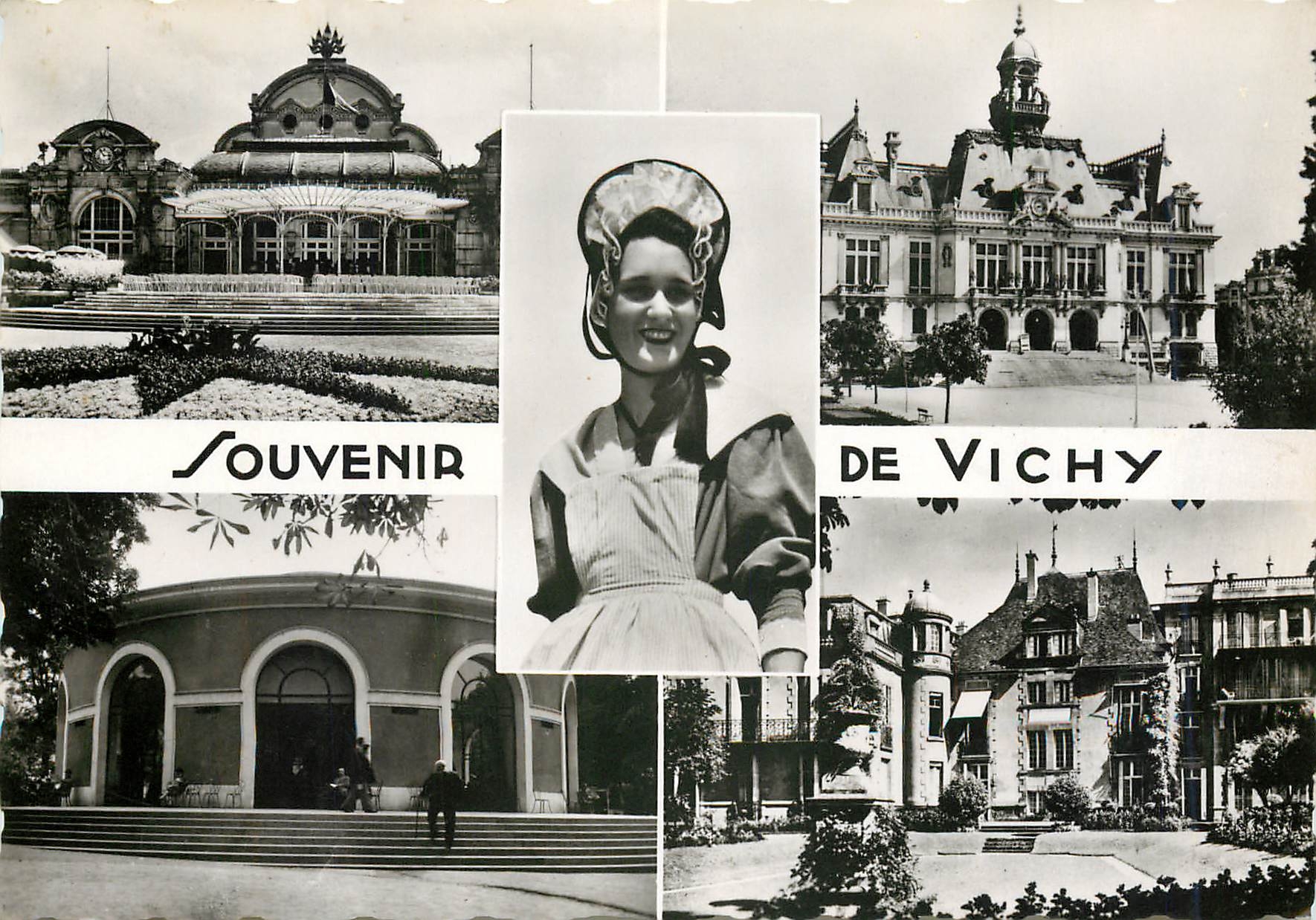 CPM Vichy Allier Casino Hotel de Ville Bourbonnaise Source Hopital Pavillon Sevigne 