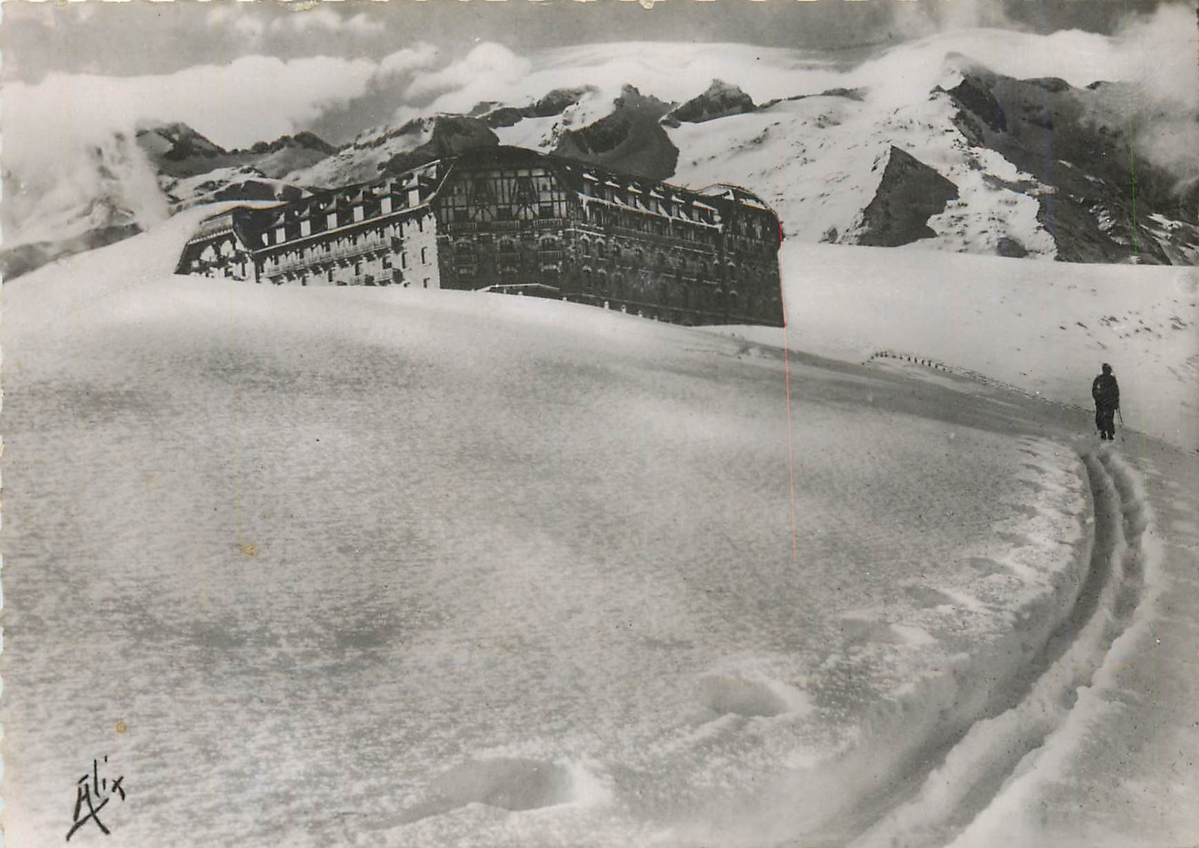 Les Pyrénées – Luchon Superbagnères – Hôtel du Voyageur – Éditions AUX, Barmène-de-Bigorre