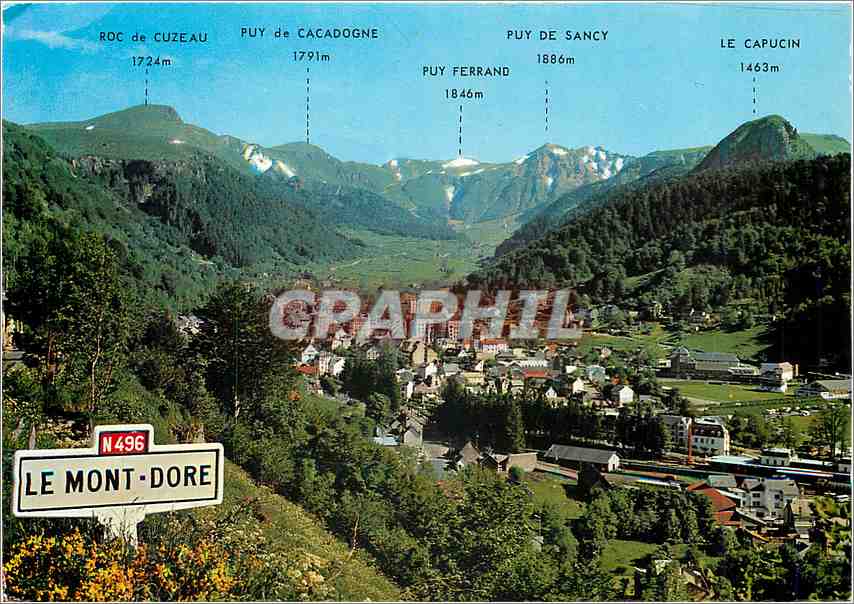 CPM Le Mont Dore Vue generale Le Puy de Sancy 