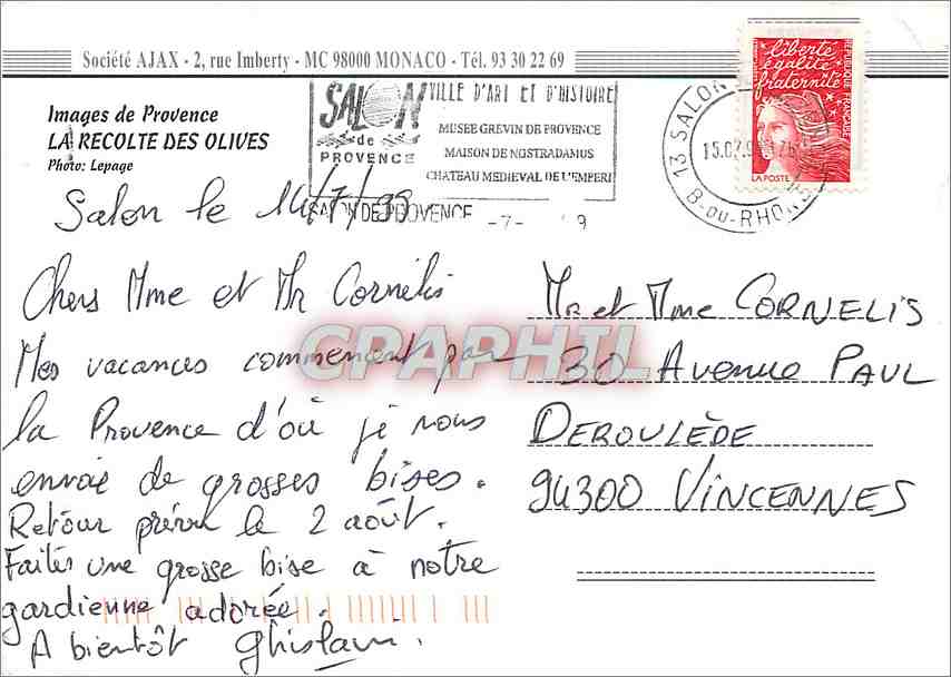 Provence — la récolte des olives — Société AJAX — Back