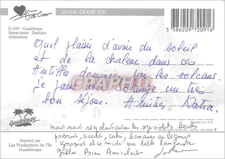 CPM Guadeloupe Antilles  — Back