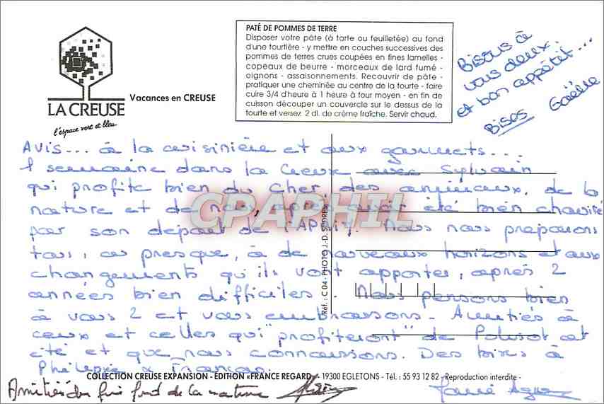La Creuse — l'espace vert et bleu — éditeur France Regard, n° C-04 — Reverso